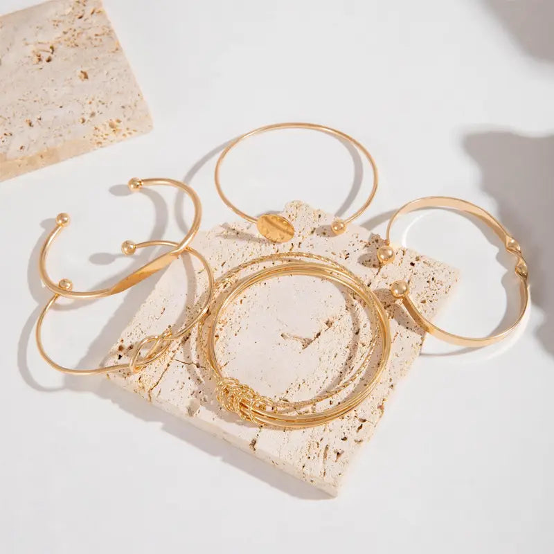Gouden Armbandenset met Elegante