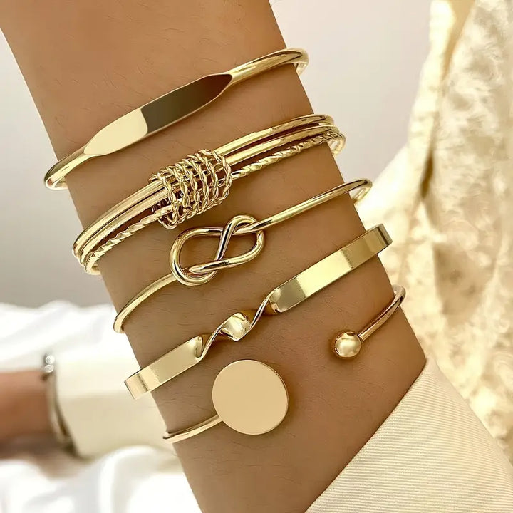 Gouden Armbandenset met Elegante