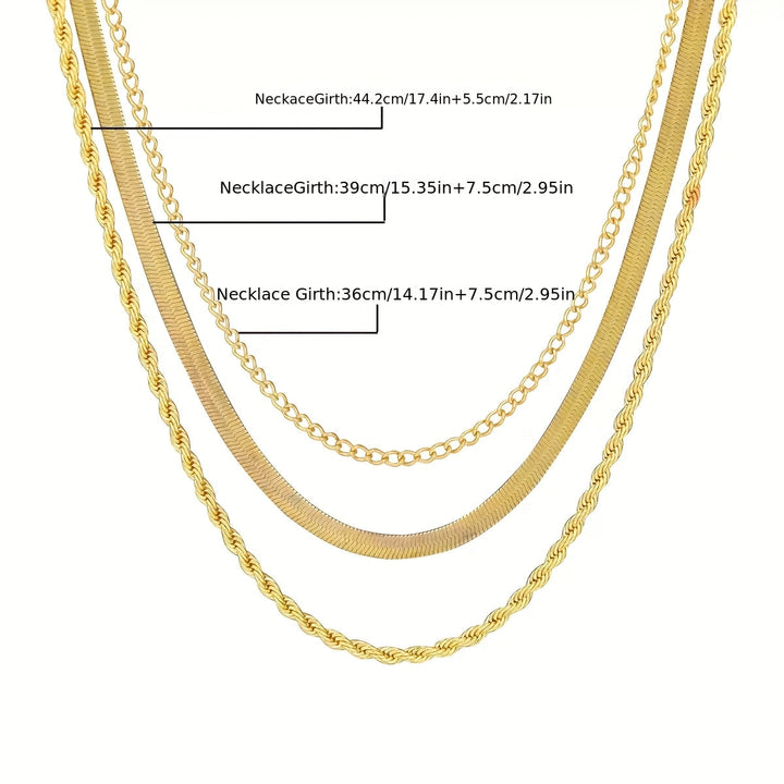 Elegante dubbele gouden halsketting