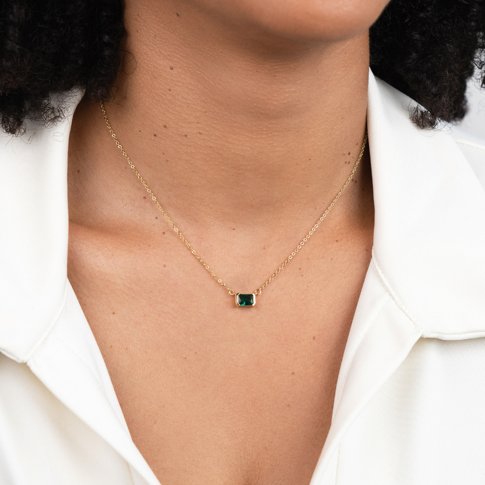 Delicaat Collier met Smaragd