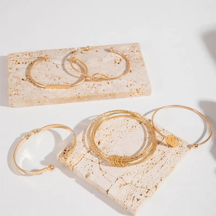 Gouden Armbandenset met Elegante