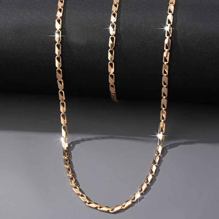 Elegant 18k gouden ketting- en armbandset