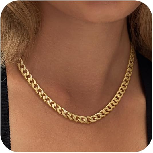 Chunky collier met cubaanse schakels