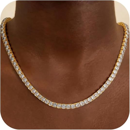 Tennis Ketting in Goud