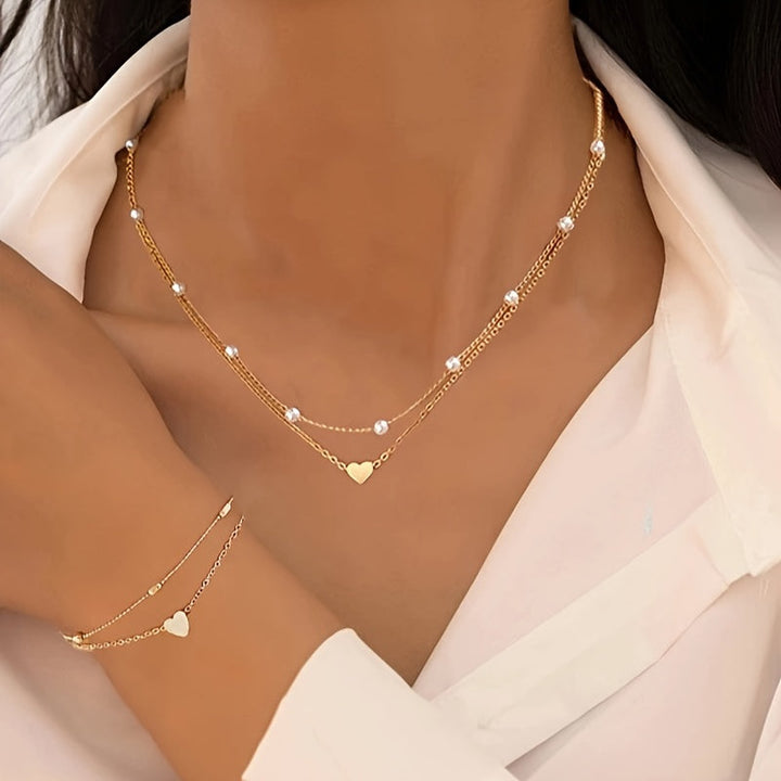 Elegante verfijnde ketting- en armbandset