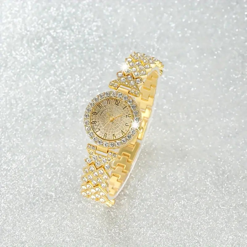 Gouden Horloge en Armband Set in Goud