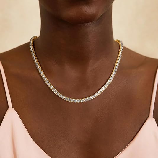 Tennis Ketting in Goud