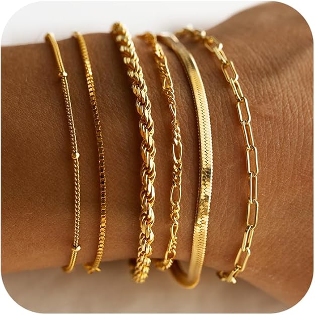 Gouden Isabella Armbandenset