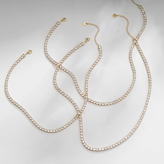 Tennis Ketting in Goud