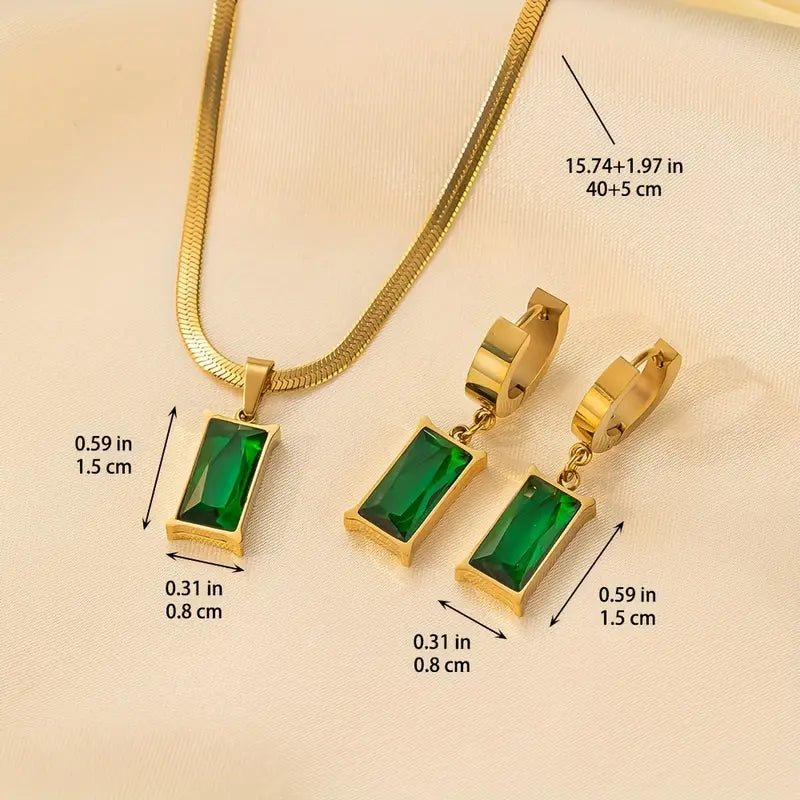 Gouden Edelsteen Sieraden Set