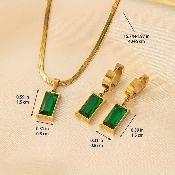 Gouden Edelsteen Sieraden Set