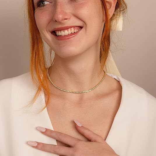 Tennis Ketting in Goud