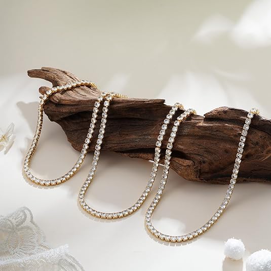 Tennis Ketting in Goud