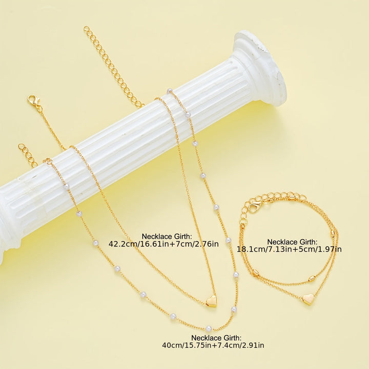 Elegante verfijnde ketting- en armbandset