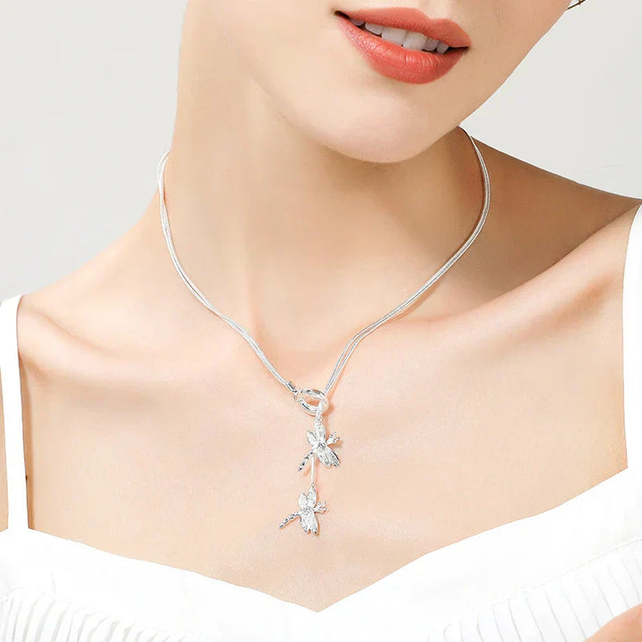 Halsketting met Libelle Hanger van Sterling Zilver
