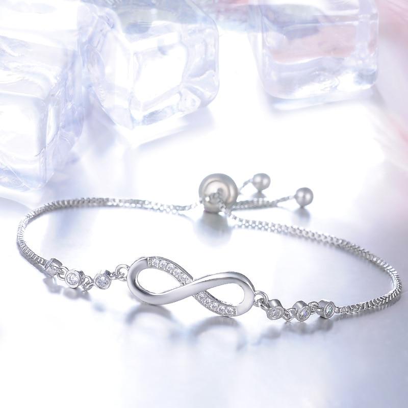 Chique verstelbare armband in roségoud in de vorm van de oneindigheid
