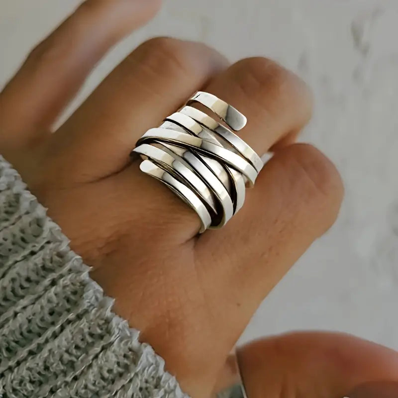 Elegante Vintage Zilveren Ring