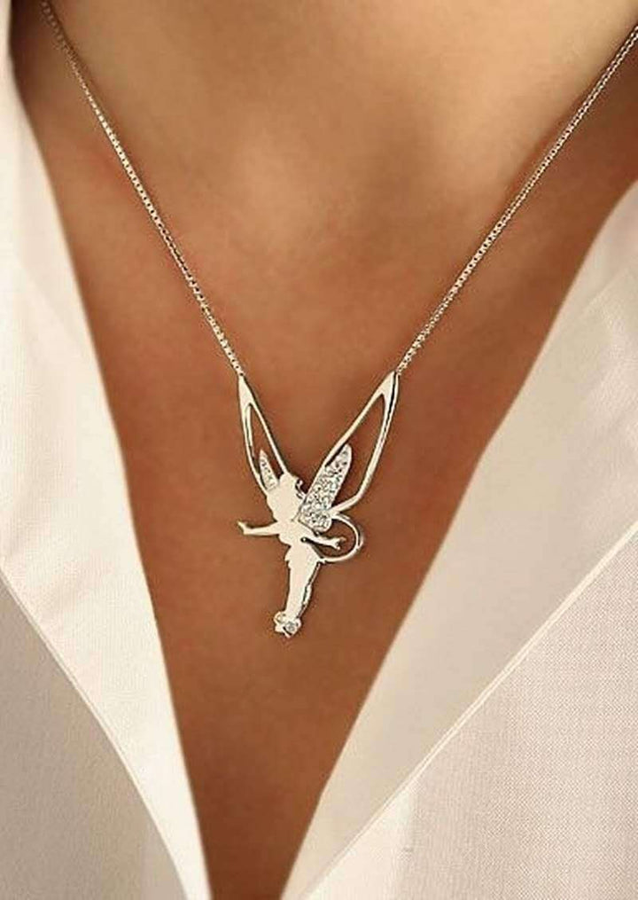 Gouden collier met feeënhanger