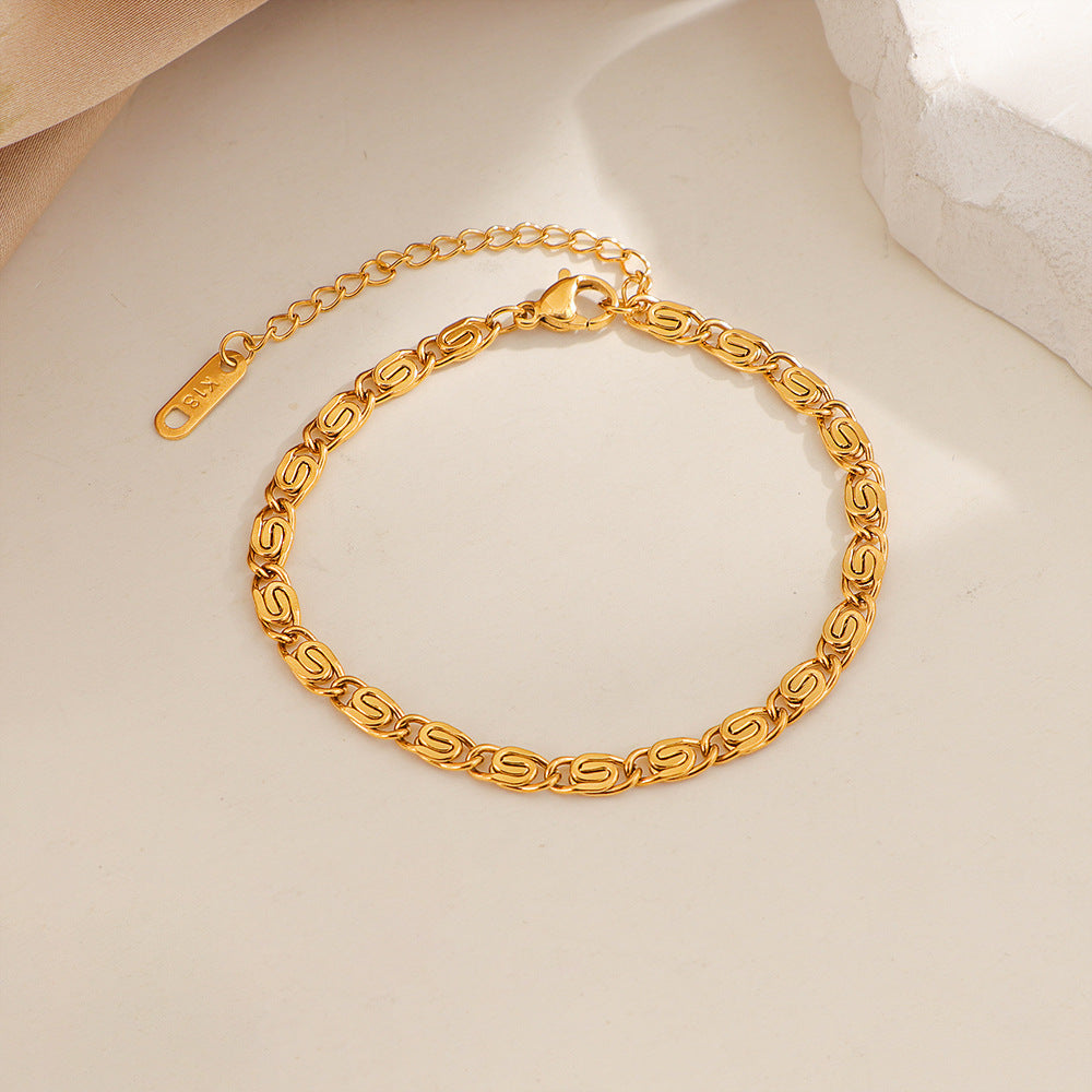 Nusa Geweven Kettingarmband | Wit Goud