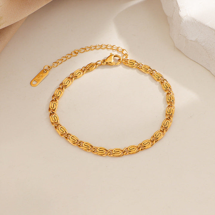 Nusa Geweven Kettingarmband | Wit Goud