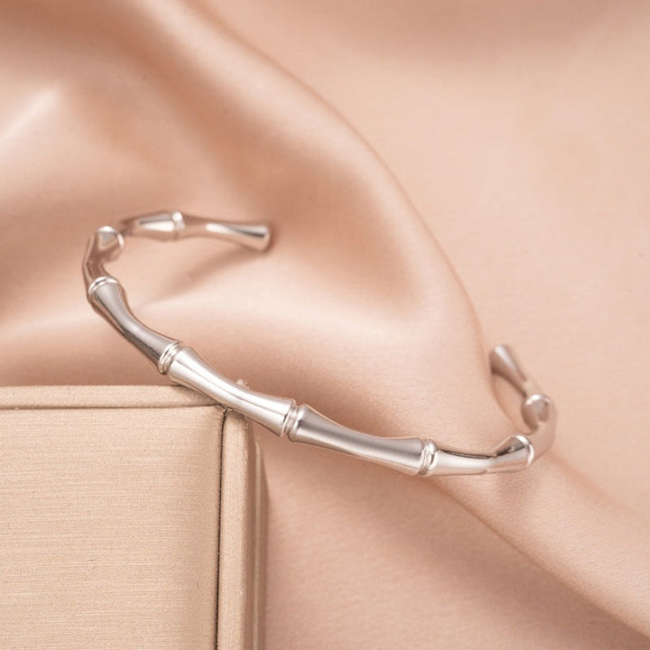 Bamboe Cuff Armband | Goud