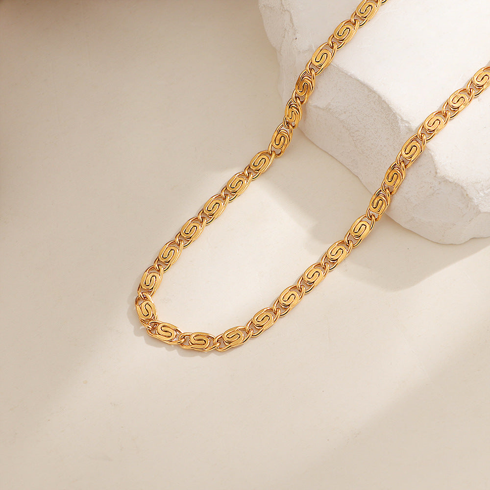 Nusa Gevlochten Ketting | Wit Goud