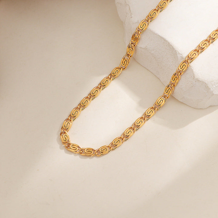 Nusa Gevlochten Ketting | Wit Goud