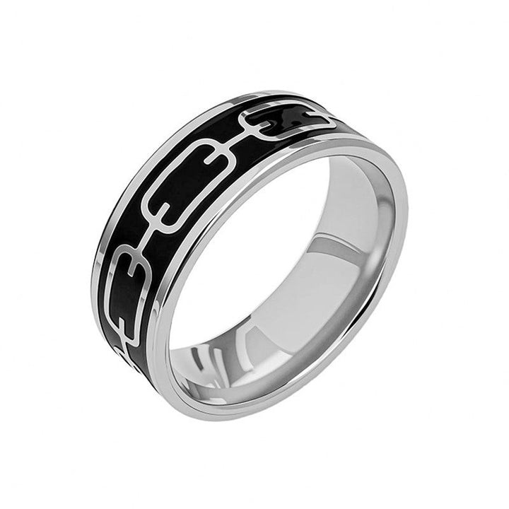 Stedelijke Link Ring | Wit Goud