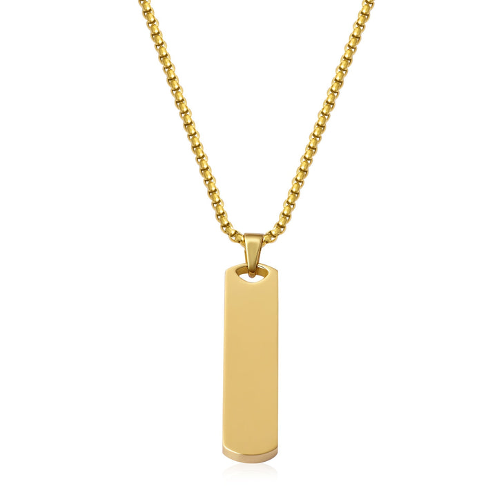 Kern Tag Ketting | Wit Goud