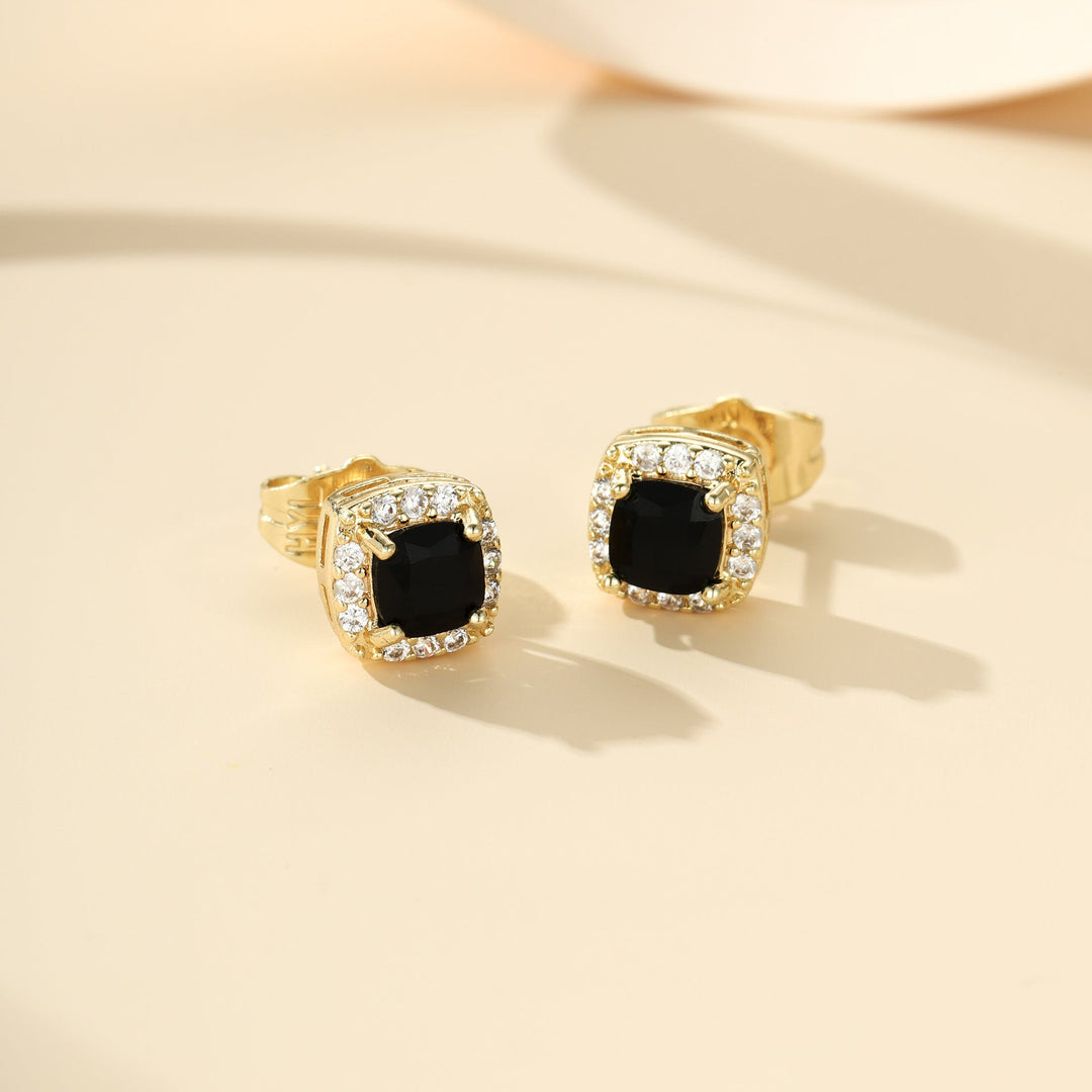 Midnight Royale Stud Oorbellen | Wit Goud