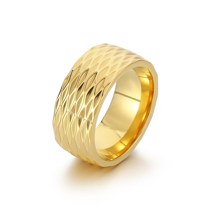 Kaelis Grid Band Ring | Wit Goud
