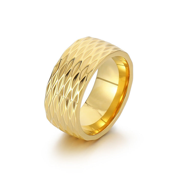 Kaelis Grid Band Ring | Wit Goud