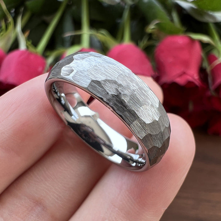 Elric Textured Core Ring | Wit Goud