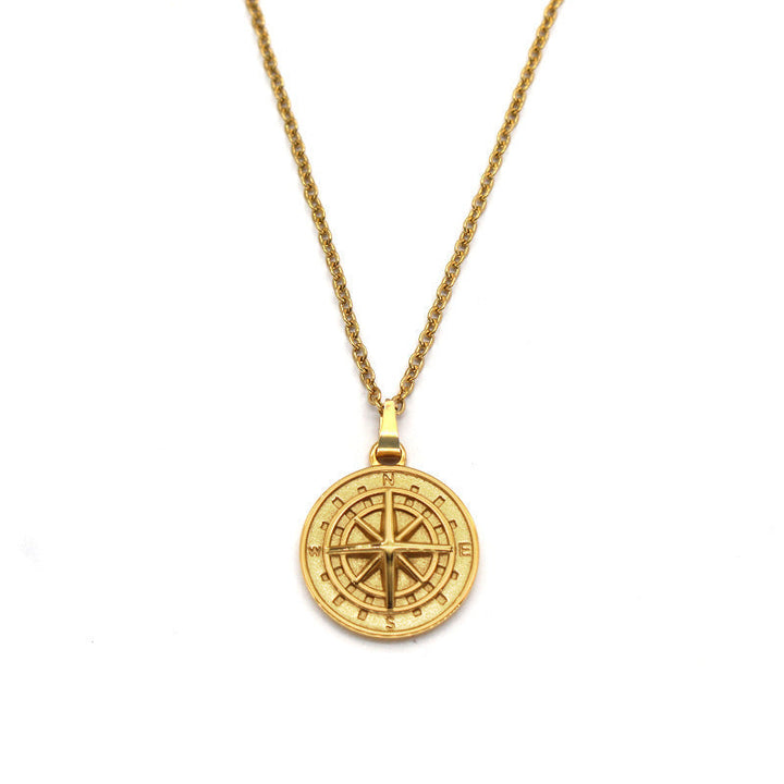 Kompas Hanger Ketting | Wit Goud