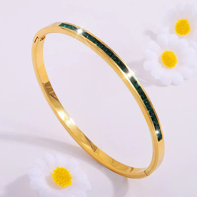 Groen Gouden Armband