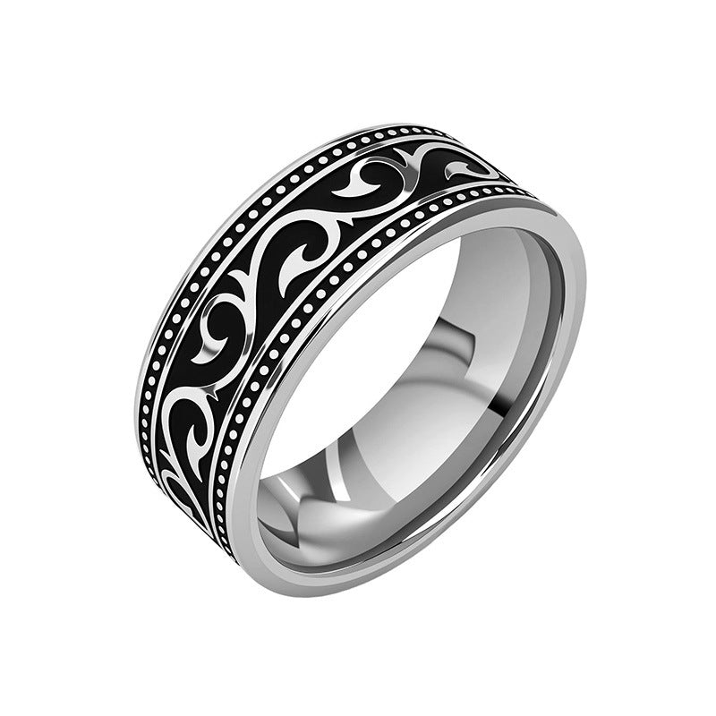 Noir Patroon Bandring | Wit Goud