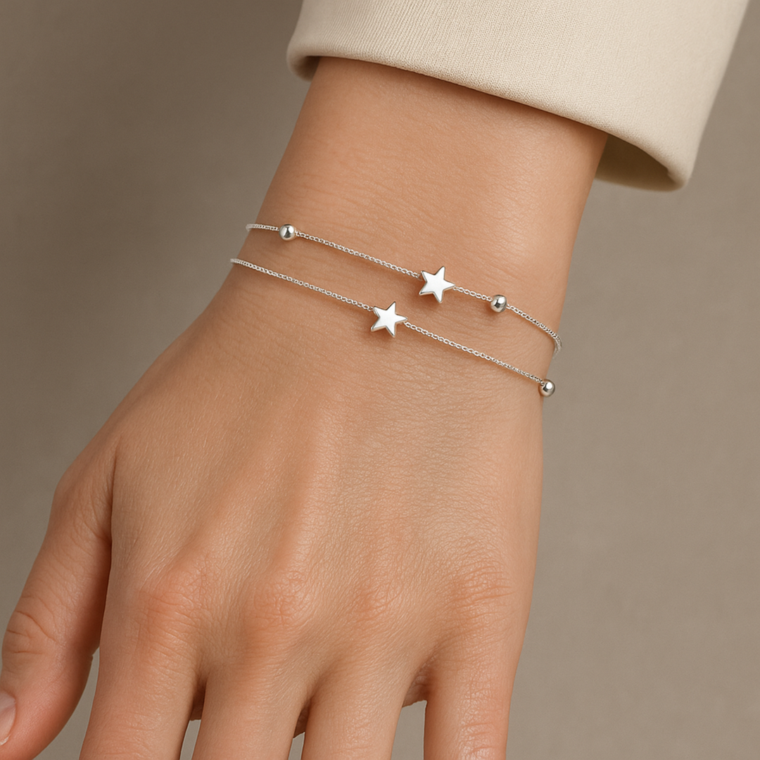 Zilveren armband met sterren