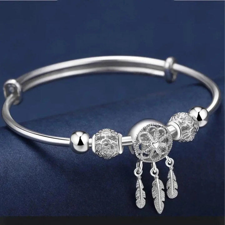 Rigid Dreamcatcher Bracelet in Silver