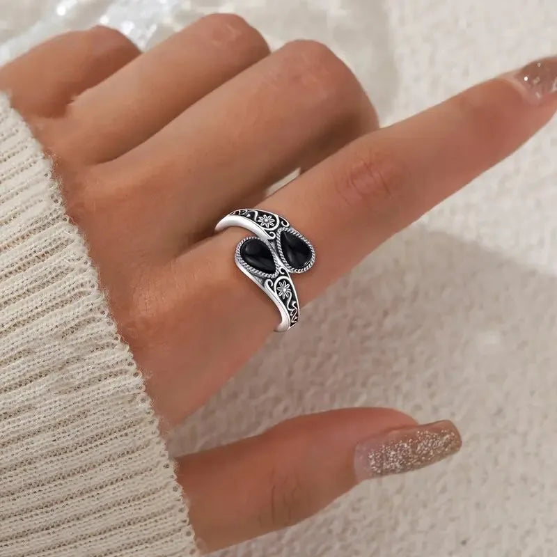 Elegante Ring met Maansteen Bloem