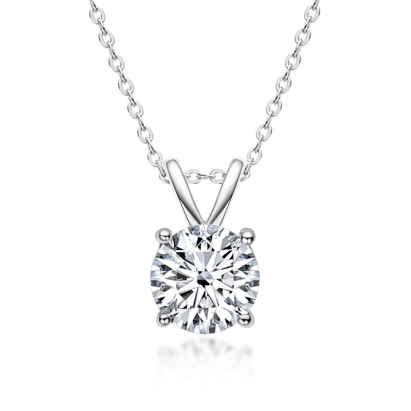Exclusieve Sterling Zilveren Ketting met Moissanite