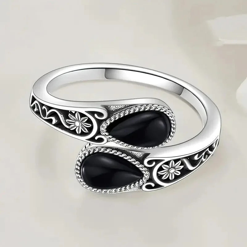 Elegante Ring met Maansteen Bloem