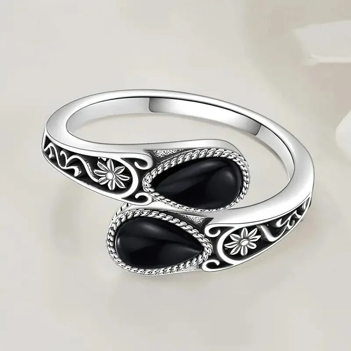 Elegante Ring met Maansteen Bloem
