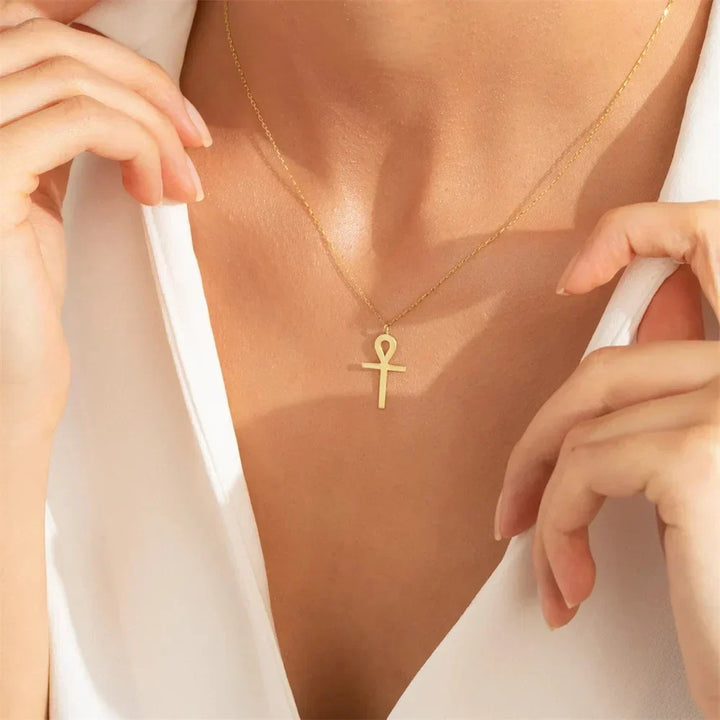Ketting met Gouden Ankh Hanger