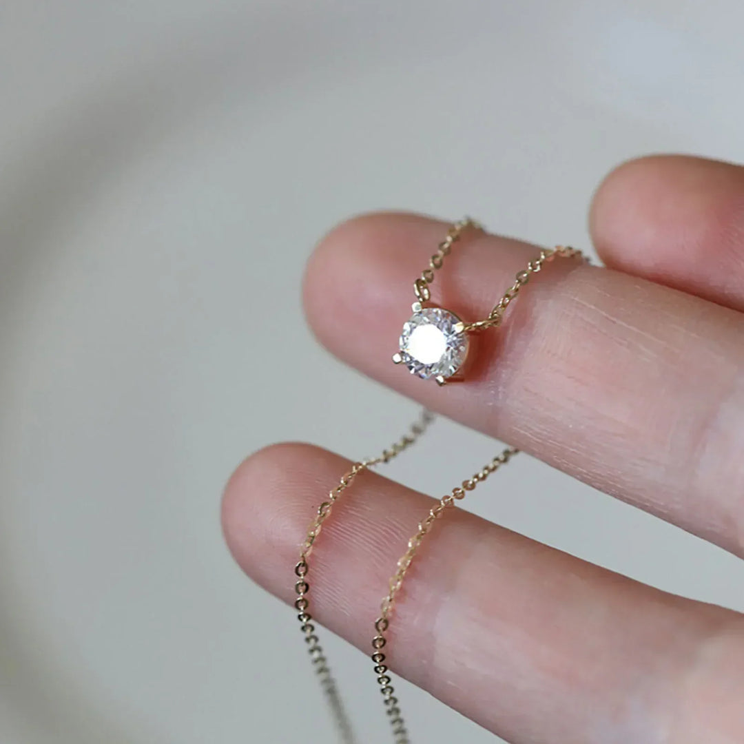 Gouden Plated Collier met Zirkonia's