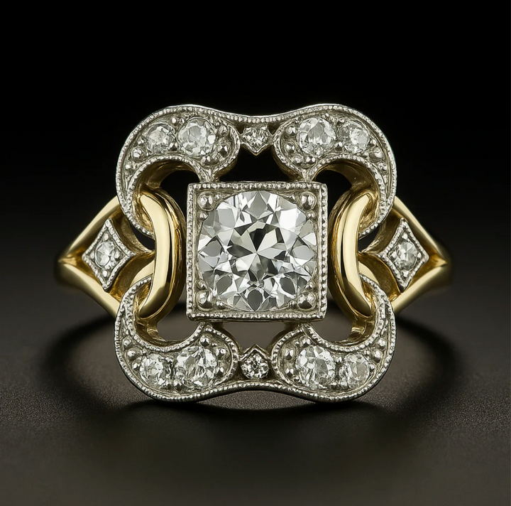 Klassieke Gouden Ring met Vintage Zirconia
