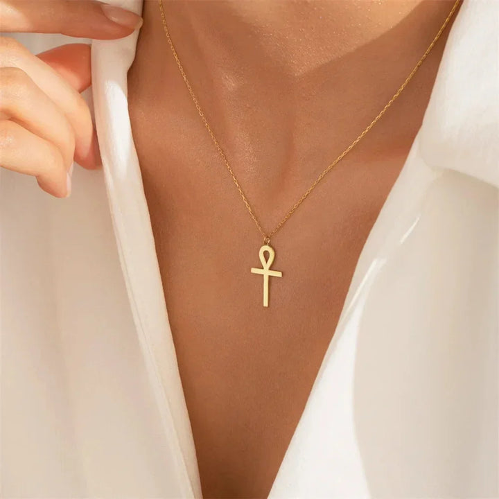 Ketting met Gouden Ankh Hanger