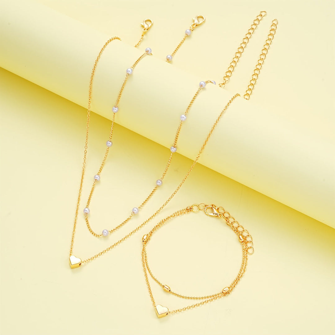 Elegante verfijnde ketting- en armbandset