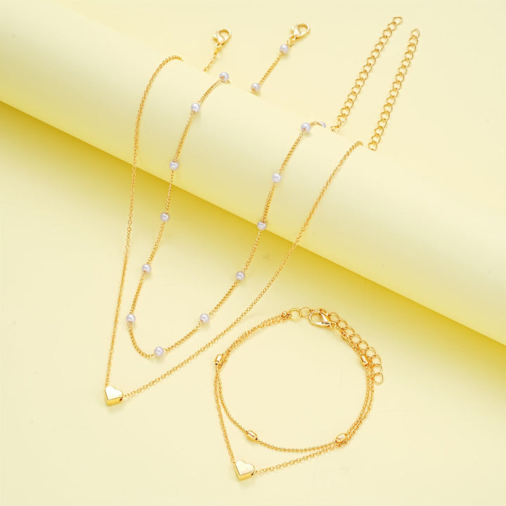 Elegante verfijnde ketting- en armbandset