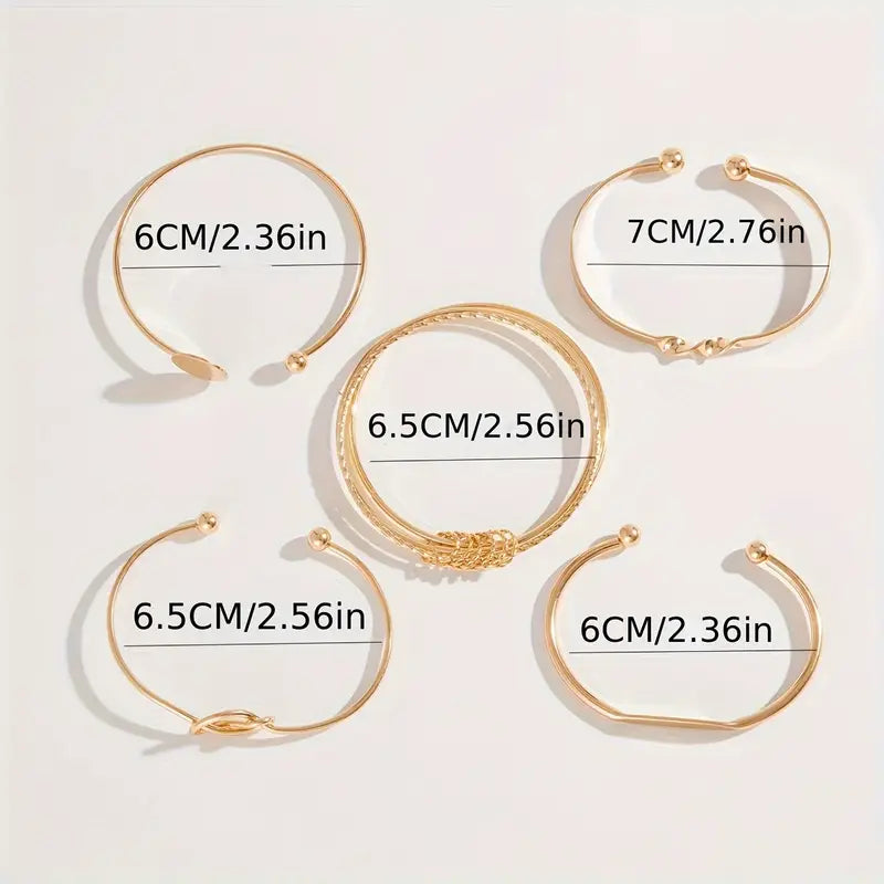 Gouden Armbandenset met Elegante