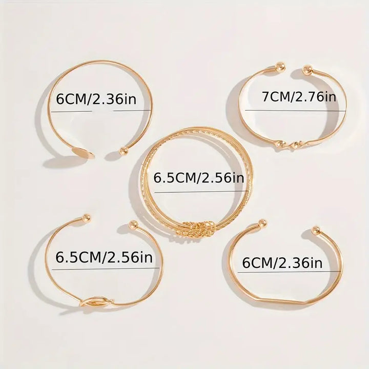 Gouden Armbandenset met Elegante